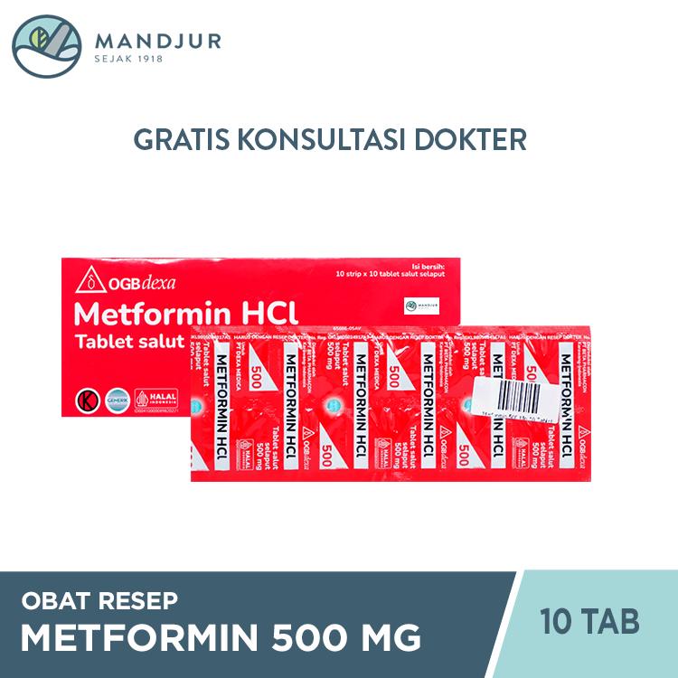 Metformin OGB Dexa 500 mg Strip 10 Tablet