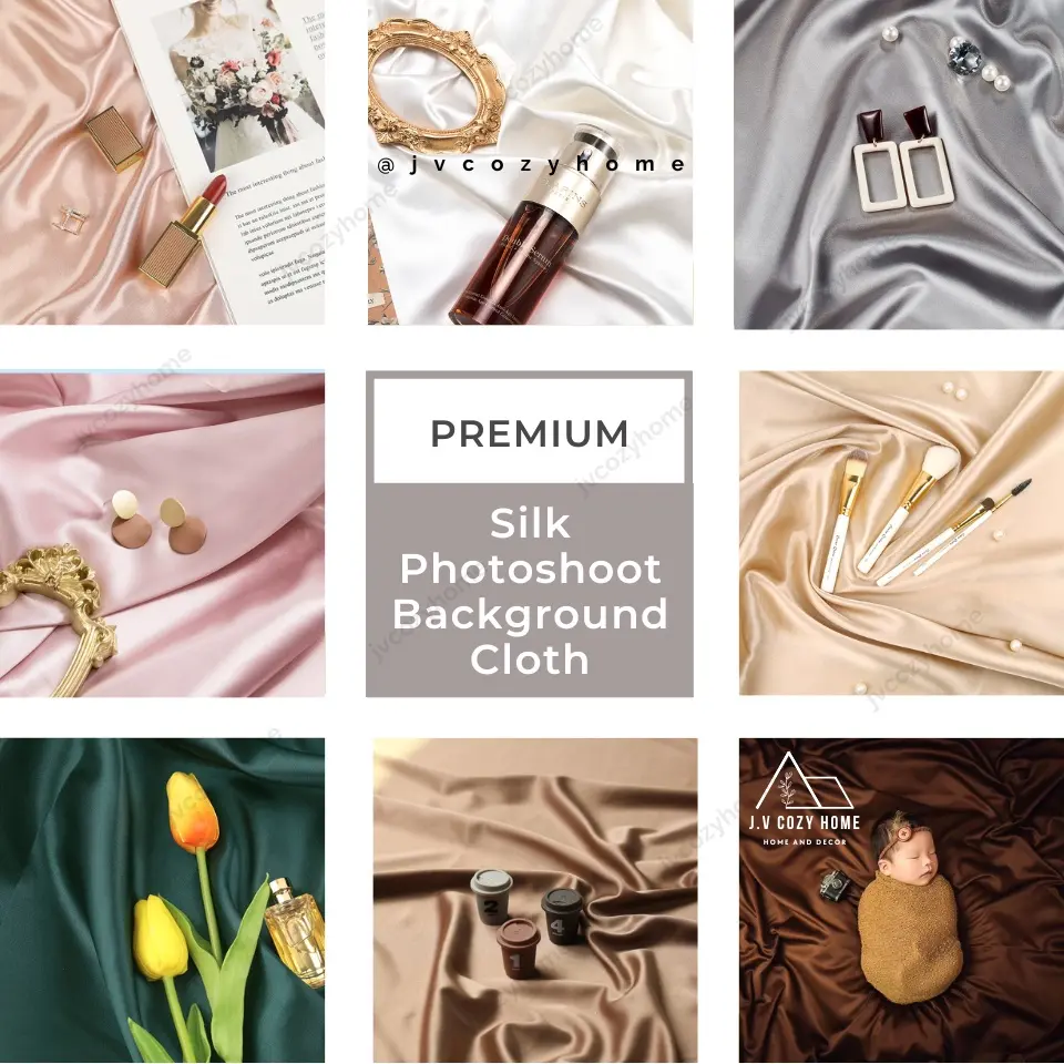 Synthetic Silk Cloth Silk Photoshoot Background Silk Photography Backdrop Silk Fabric Photo Shooting Props Kain Sutera Sintetik Flatlay Accessories Camera