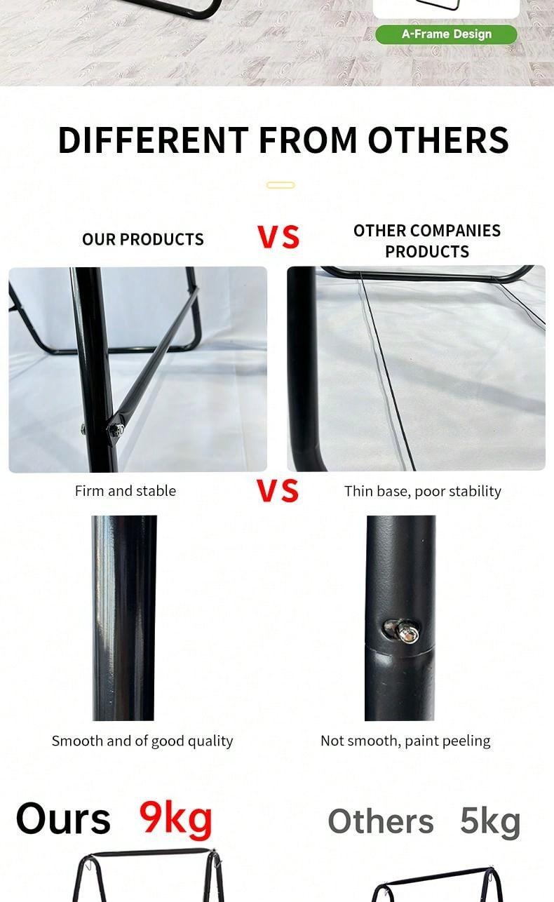 Product Introduction of A multi-functional courtyard outdoor indoor family lifting chair bracket iron material suitable for swing chair and lifting chair use removable, small volume convenient storage 3