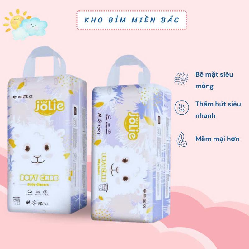 Combo  2 bịch 100 miếng tã bỉm JOLIE Loại 1 hàng xuất khẩu cho bé 500ml -750ml