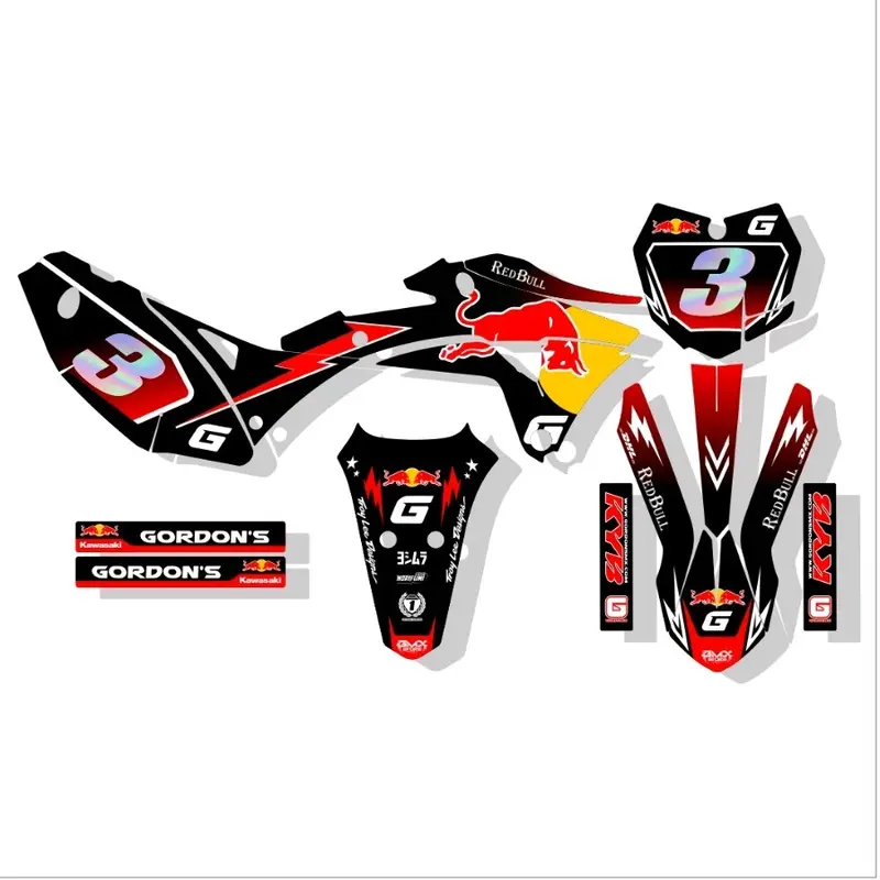 Decal Custome Crf 150l Red bull klx dtx bf klx 230 gordon dll 2