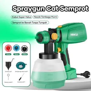 ISKU Electric Spray Gun 400W 800ML Kapasitas Semprotan Cat Listrik dengan Nozzle Tembaga Murni dan 3 Pilihan Ukuran 1.0mm 1.8mm 2.5mm