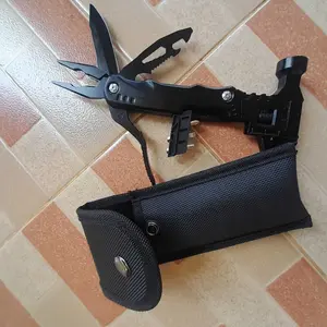 Kunci Tang Lipat Serbaguna 16-in-1 (untuk outdoor, emergency, toolkit mobil) – lengkap pisau, tang, obeng, pembuka botol. Juga tersedia Palu Tang Lipat Multifungsi (Axe Hammer Survival Tool) 16-in-1, all in one.