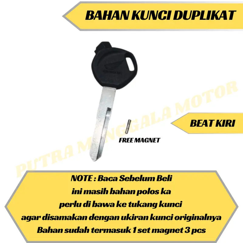 Kunci Duplikat Beat Kiri Bahan Kunci Beat Vario Scoopy Spacy Vario 125 150 Megapro Verza Sonic 2