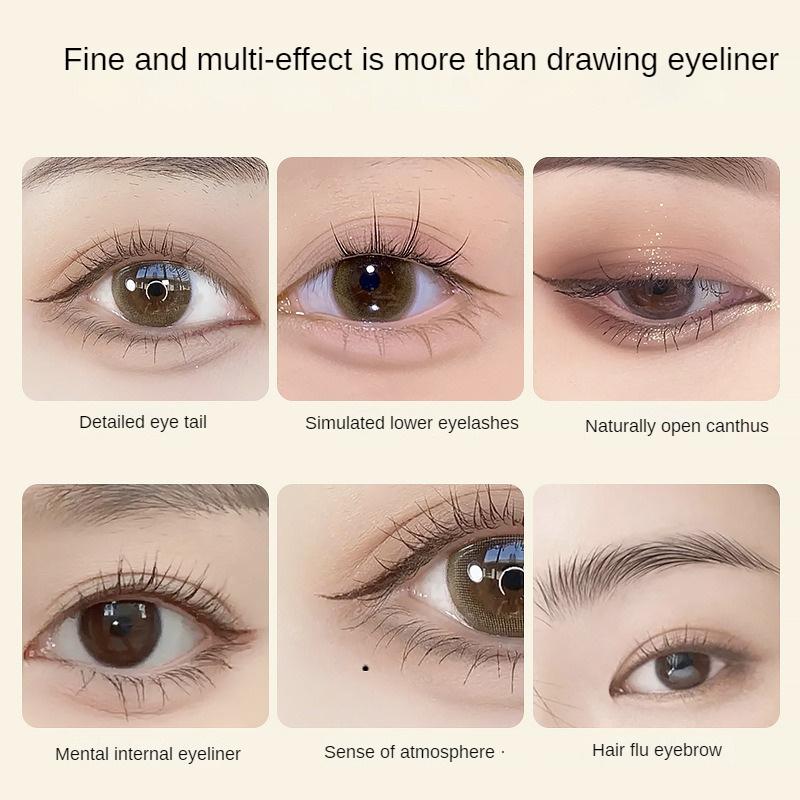 MKING PRETTY-Bút Kẻ Mắt Dạng Lỏng, Bút Tằm Nằm, Lâu Trôi, Không Thấm Nước, Khô Nhanh, Màu Đen, Nâu, Chống Nhòe, Trang Điểm Mắt 2