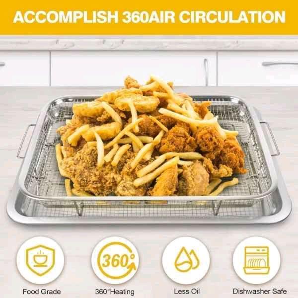 Peniris Minyak Cooper Crisper Tray/ Oven Tray/ Cooling Rack / Baking Tray Stainless 5