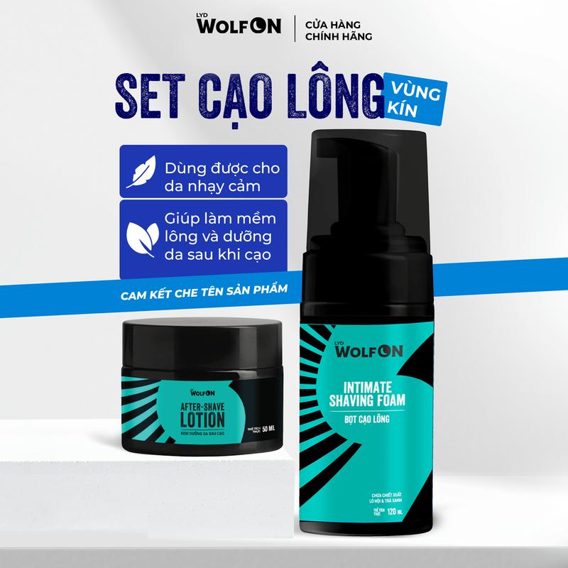 Set Cạo Lông Tại Nhà Loli And The Wolf - Bọt Cạo Lông + Kem Dưỡng Da Sau Cạo an toàn dịu nhẹ lành tính Cạo Râu
