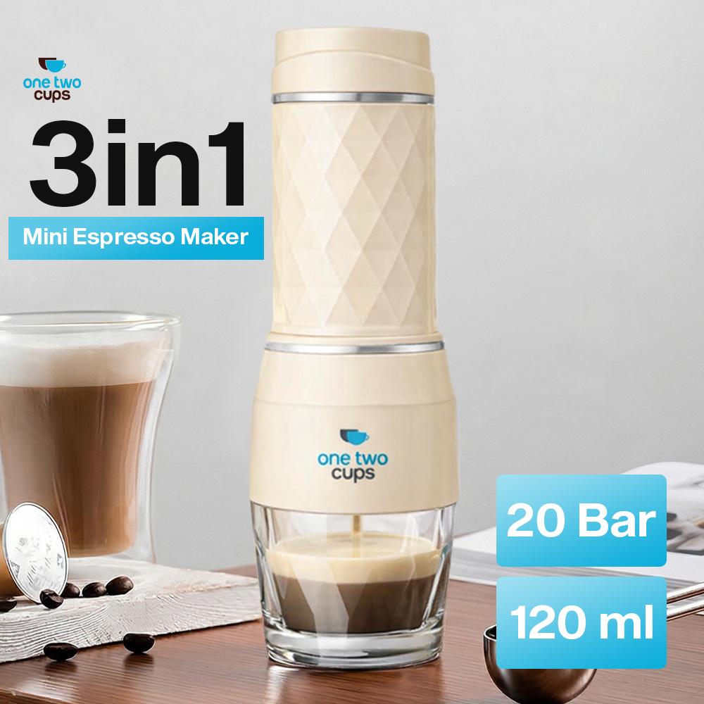 One Two Cups Hand Press Coffee Maker 3in1 20 Bar 120ml for Nespresso - HS-8439