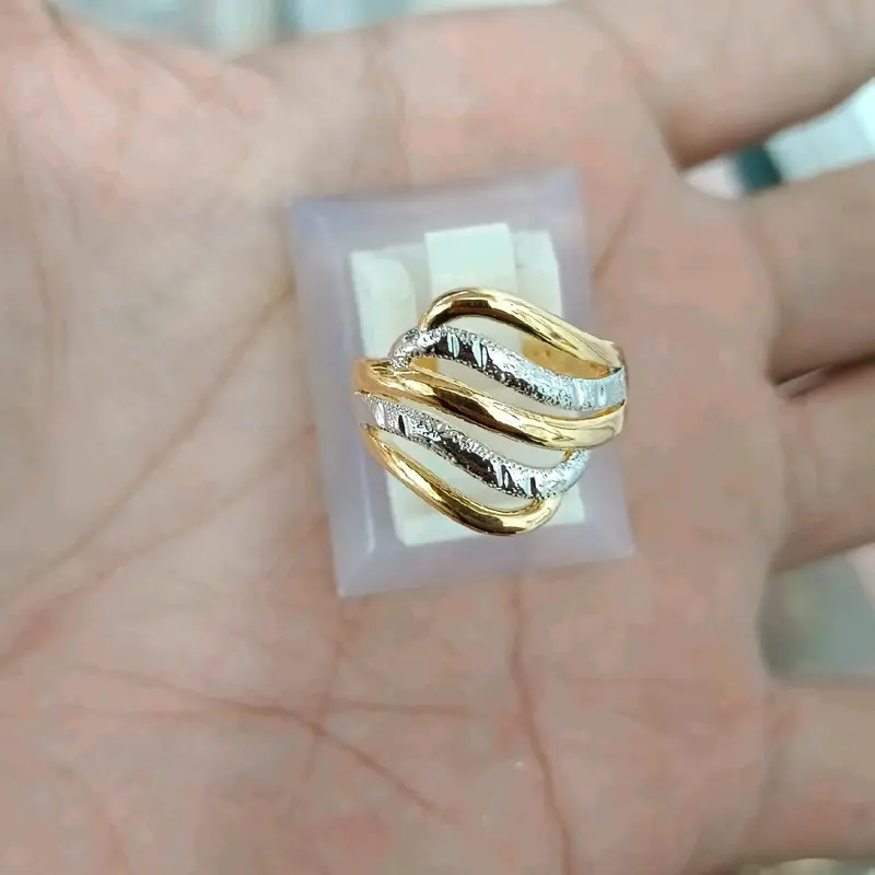 Cincin jubay Mata Full dan Bunga Awet dan Tahan Lama - Aksesoris, Elegan, lapis Emas 22 K 2