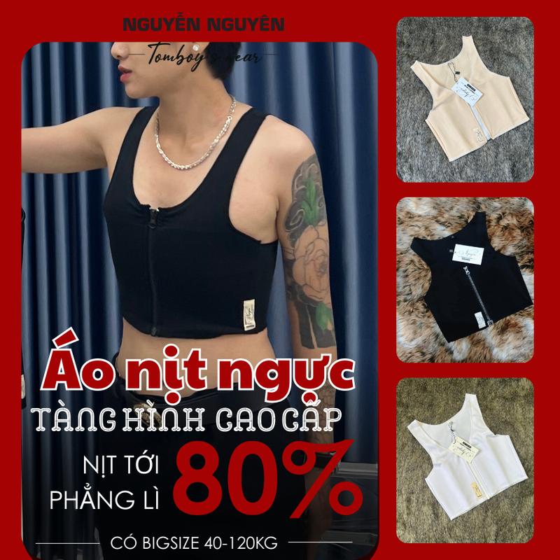 Áo Nịt Ngực Có Gen Không Viền Khoá Dây Kéo Trước Thun Thể Thao Cao Cấp Dành Cho Tomboy - SB - Trans