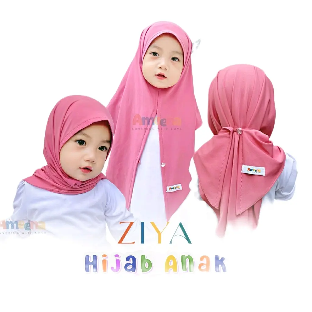 SEGITIGA INSTAN KANCING ANAK ZIYA-SEGITIGA JERSEY USIA 2-5 TAHUN BY DESMONDA Jilbab Muslim Nyaman Kerudung Cantik