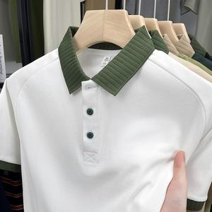 [厚手テクスチャー] メンズ ポロシャツ 二色コントラスト | ビジネス・カジュアルに最適な立体裁断