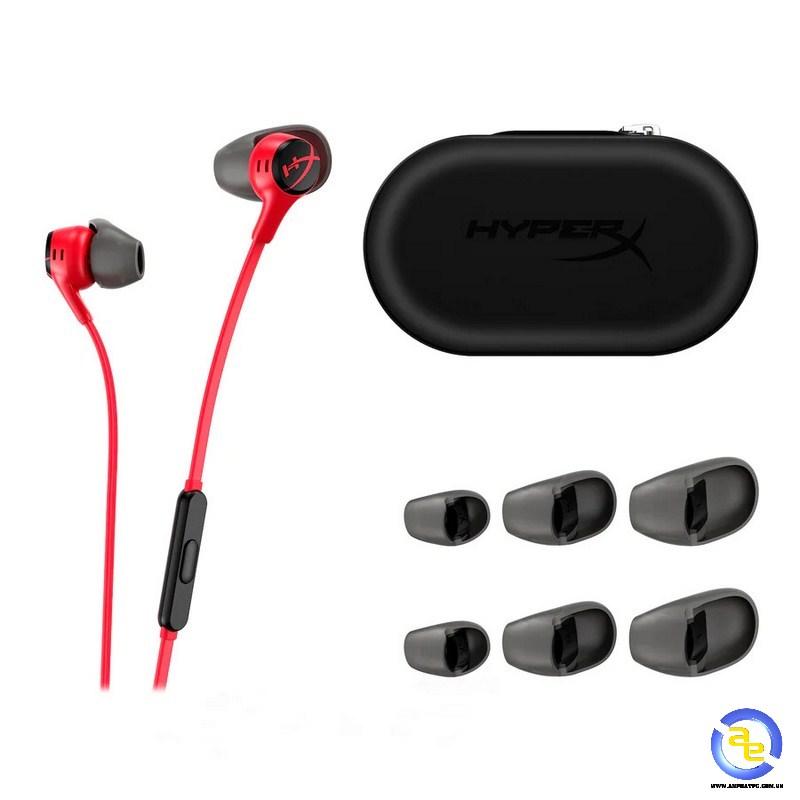 Tai Nghe HyperX Cloud Earbuds II Micrô Tích Hợp, Combo Jack Chuyển Đổi, Bảo Hành 12 Tháng, Nhét tai Nghe Nhạc Earphone Q STORE