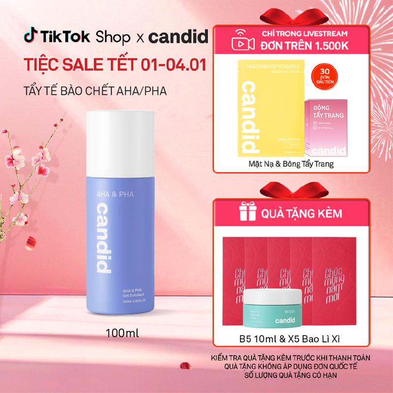 Hoạt Chất Candid AHA & PHA Tẩy Tế Bào Chết & Làm Mịn Da Gel Exfoliant 100ml