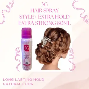 3G HAIR SPRAY EXTRA HOLD EXTRA STRONG 80ML - HAIR SPRAY 3G AEROSOL 80ML