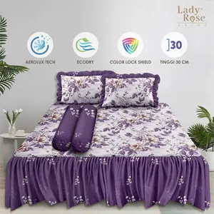 Lady Rose Prime - Bed Cover Set Queen 160 200 Tinggi 30Cm bai - Petunia