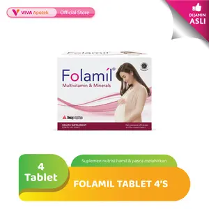 Folamil Multivitamin & Mineral Ibu hamil & Menyusui (4 Tablet)