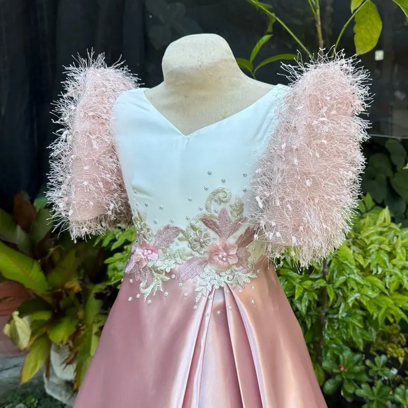chinese dress ladies Pinya & Lace Modern Elegant Filipiniana Dress - Gretchen