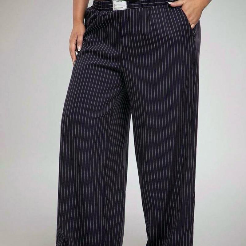 [Bí Gơ Bigsize 70-110kg] QUẦN SỌC ỐNG RỘNG LENO, lưng thun co giãn sọc trendy 7