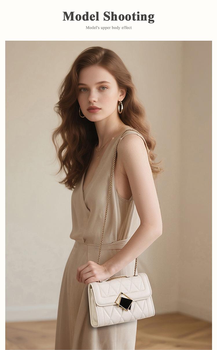 NALANDU Tas Rantai Wanita ELEGAN [Multiway] - Tas Selempang Bahu Trendy, Kulit PU Berkualitas, Tas Kempyeng Modis