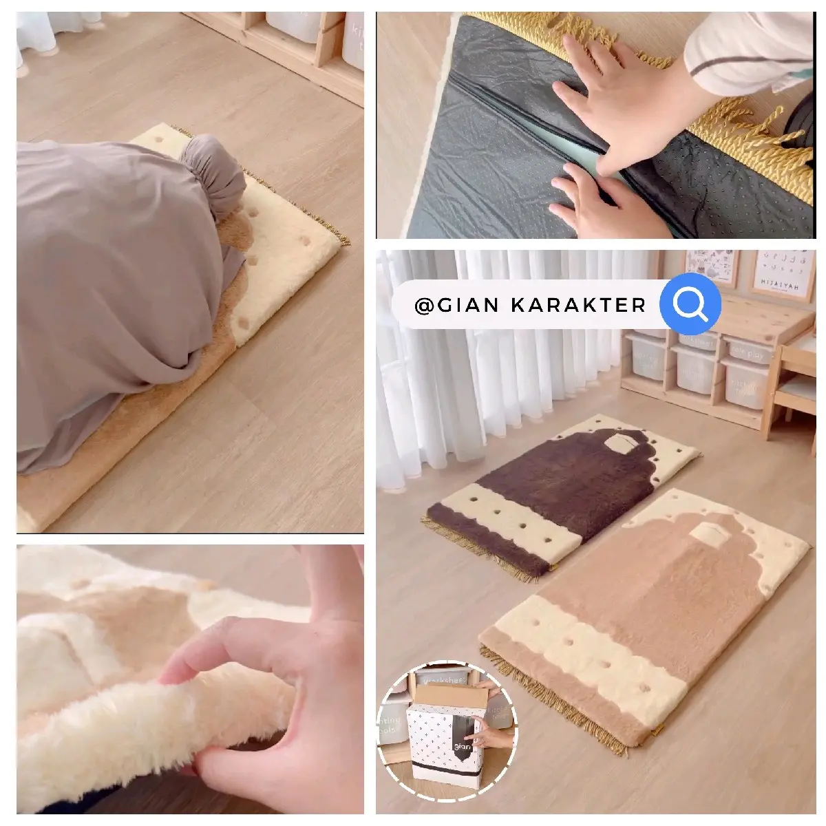 Sajadah Tebal Empuk dalam box Kairo Premium - Gian Karakter Bulu Busa