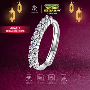 Roystone jewels - Cincin Fashion Aksesoris Perhiasan Permata Zircon Adjustable Ring_Wedding Ring