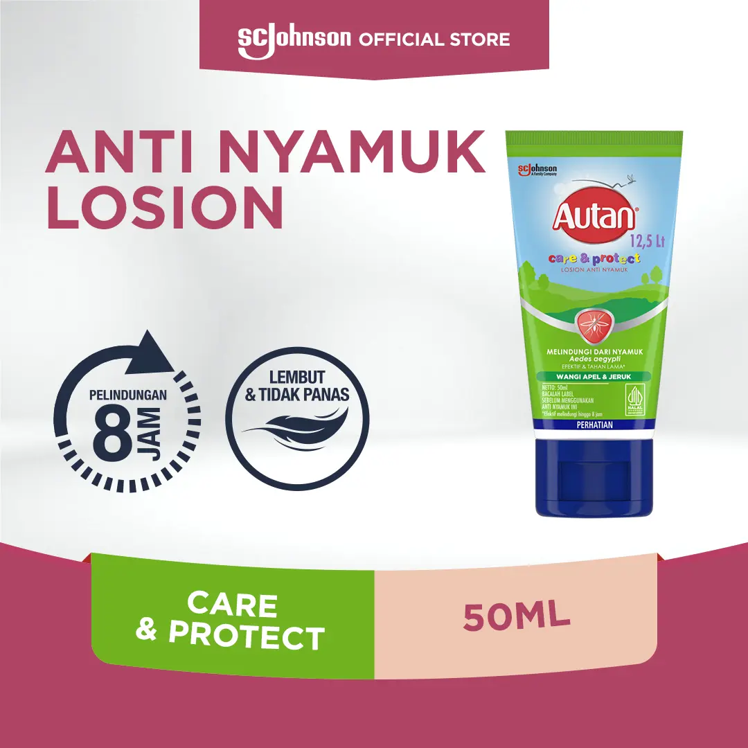 Autan Care & Protect Tube 50ml - Lotion Anti Nyamuk