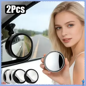Spion Blind Spot Kaca Cembung 2PCS Universal Cermin Bulat untuk Mobil & Motor Aman Berkendara