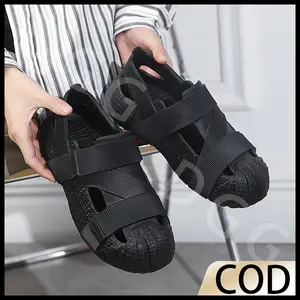 Sandal Pria Sendal Slop Cowok Outdoor Anti Slip Sandal Pantai Ringan Unisex Memancing Dan Berkendara Dewasa Sepatu