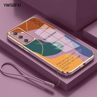 Gambar YWSBFID Casing Hp untuk Samsung Galaxy A24 4G A34 5G Case Pola Beruntung kasing Pelapisan Samping Lanyard Silikon Softcase Casing - Gaya1, Samsung A24 dari YWSBFID MALL Kab. Tangerang 2 Tokopedia