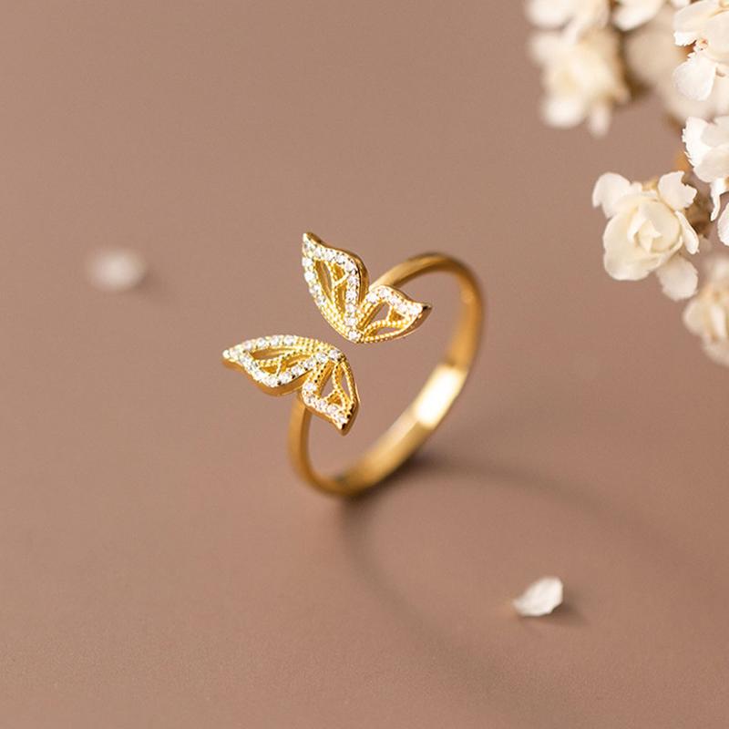 Sterling Silver Butterfly Rings Elegant And Exquisite Craftsmanship Rings For Women Sterling Rings 2