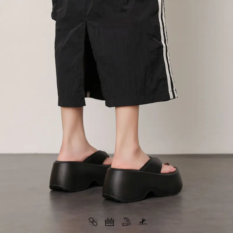 【GSI Shoes】Sandal Wanita Sendal Jepit Wedges Wanita Tebal Fashion Korea Bahan Karet EVA Rubber Premium Empuk Ringan dan Elastis 4