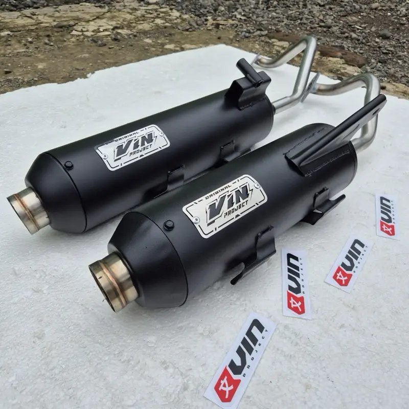 Knalpot Moncong Shijiro Beat Scoopy Mio Sporty Nmax Aerox PCX Vario 125 150 Asli Vin Project Motor Kendaraan Foto Motorcycle Inlet Pipa Leher 26mm 28mm Tebal Tabung 1 2mm Coating Tahan Lama Sarangan Full Setengah Kamera Mesin 0
