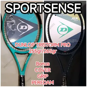 Raket Tenis Tennis Dunlop Tristorm Pro 100 Lite 255g 265g Original Bonus Senar dan Cover dan Grip