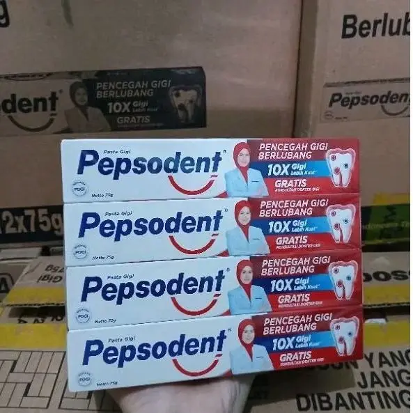 6Pcs Pepsodent 75gr Pasta Gigi Pepsodent Merah Putih 1