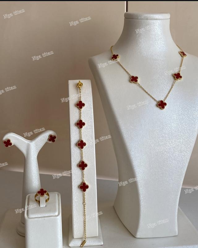 Cỏ 4 lá bộ 4 món dây 5 bông 1