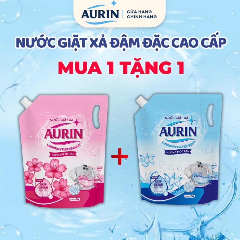   DEAL DÙNG THỬ  Nước Giặt Xả AURIN Hương Nước Hoa Thơm Lâu Dịu Nhẹ An Toàn Cho Da Làm Sạch Tốt Bền Màu Quần Áo 