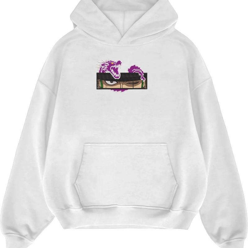 Hoodie embroidery Zoro eye dragon 5