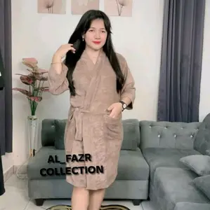 Kimono Handuk Mandi Dewasa Lembut Tebal Pria wanita Jumbo Poliester Tidur