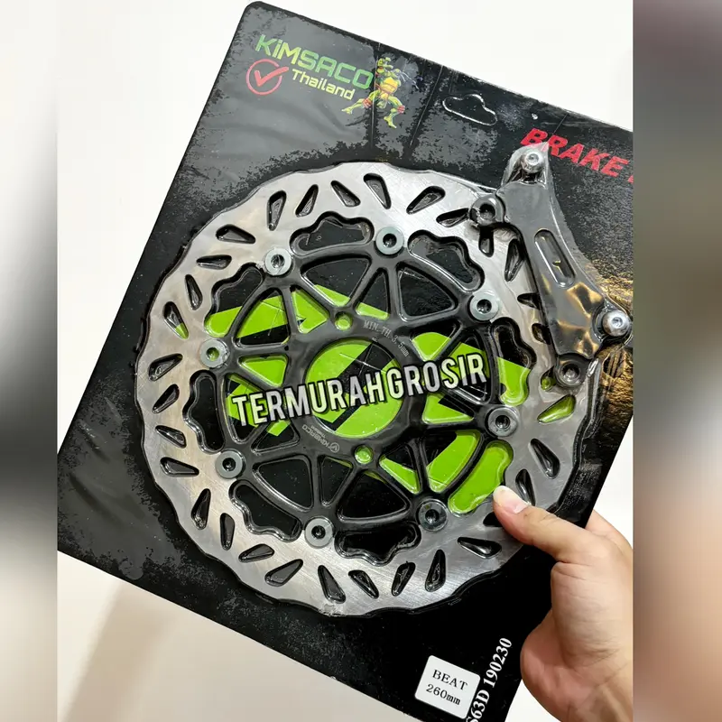 Piringan Beat Scoopy Vario Genio 260mm Khusus Lubang Baut 4 PNP Plus Breket Untuk Kaliper Standar Original Import Asli Grosir 7