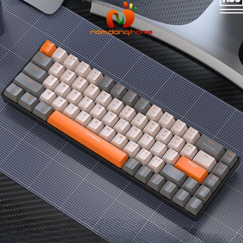  Bàn phím cơ ZIYOULANG K68 cao cấp - Phím cơ gaming 68 phím trục cơ kết nối bluetooth và USB tuổi thọ 50 triệu lần bấm 