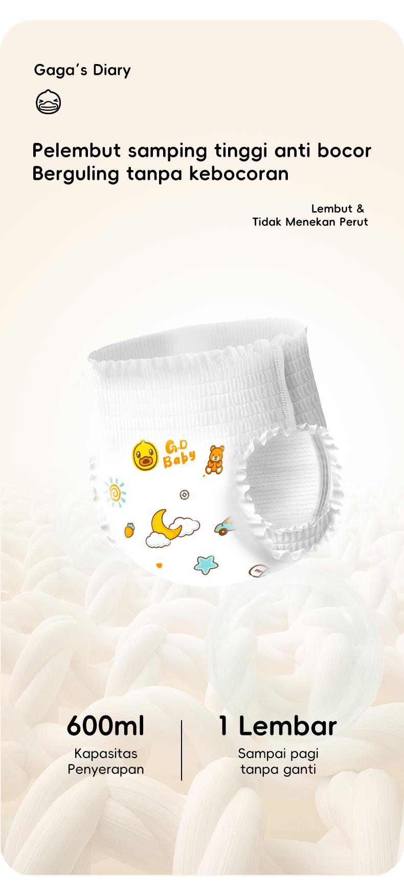 Gaga's Diary Popok Bayi Pinggang Elastis Anti Lekuk untuk Bayi Gemuk diapers pants 1 lusin newborn bayi popok promo hari ini murah official store Gaga's Diary Popok Bayi Pinggang Elastis Anti Lekuk untuk Bayi Gemuk diapers pants 1 lusin newborn bayi popok promo hari ini murah official store