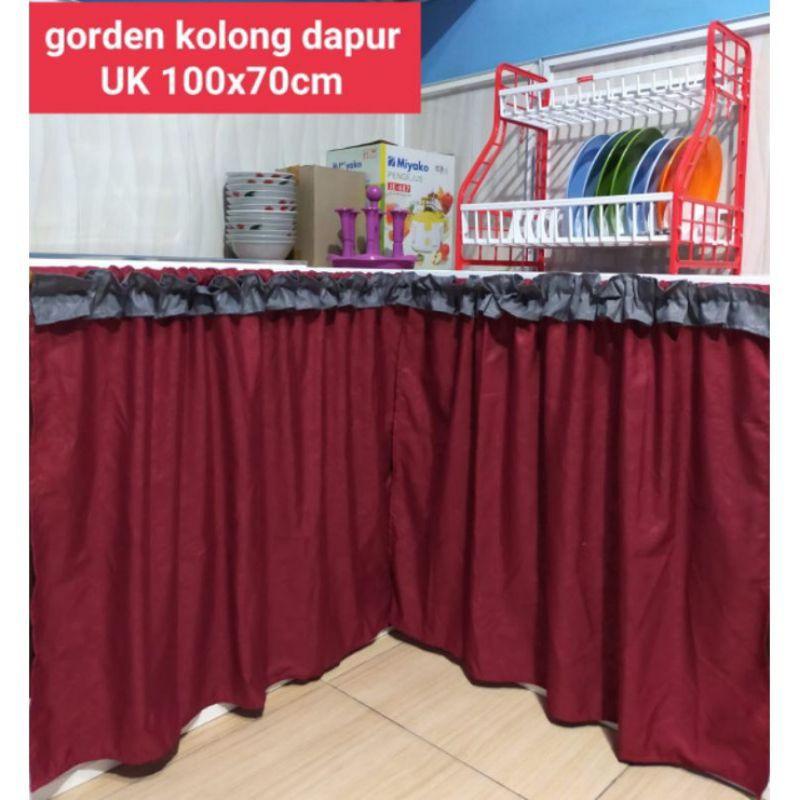 Gorden kolong dapur embos merah bonus tali 0