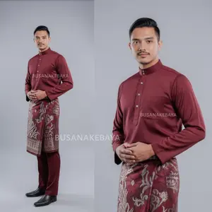 SATU SET BAJU CELANA MELAYU CEKAK MUSANG PRIA SETELAN TELUK BELANGA PREMIUM (TIDAK TERMASUK SARUNG SONGKET)
