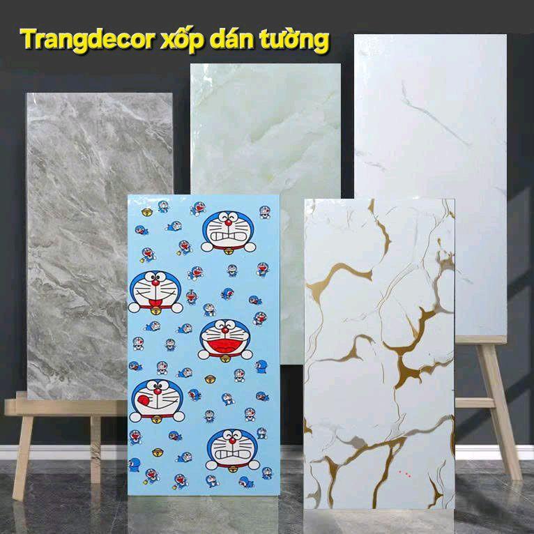 Combo 100 tấm xốp dán tường nhựa pvc, miếng xốp dán tường phủ nhựa pvc kích thước 60x30cm có keo sẵn. set quà, quà, hộp quà