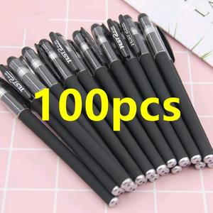 Wholesale 100 pcs BallPen set Gel Pen Carbon pen ball pen Black Ink 0.5 mm sign pen Refill pen
