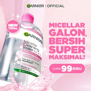 [READY STOCK] GARNIER Micellar Water Pink JUMBO Skin Care 700ml Skincare Cleansing - Pembersih Wajah & Make up untuk Kulit Sensitif Micellar Cleansing Water