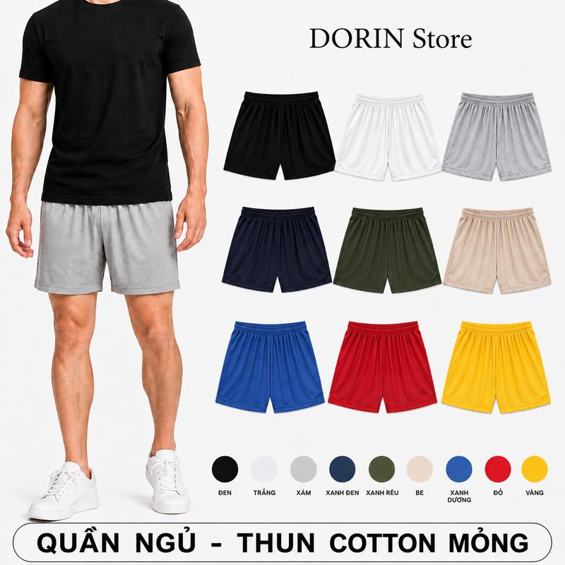 [ QUẦN NGỦ MỎNG] - Quần Đùi Ngủ KHÔNG TÚI - MỎNG - Chất Thun Cotton Thoải Mái - Mát Mẻ Nam Nữ VIỆT ĐÔ