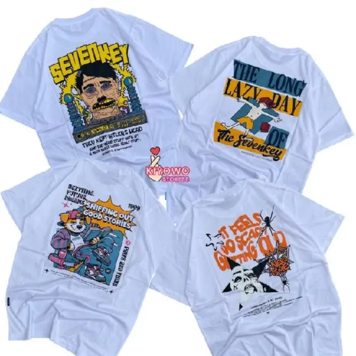 (Cuci Gudang) Kaos Pria 100 Ribu Dapat 5 Trendy // Kaos pria Dewasa Terbaru Baju Distro Motif Keren Katun Combed Unisex Cowok Wanita