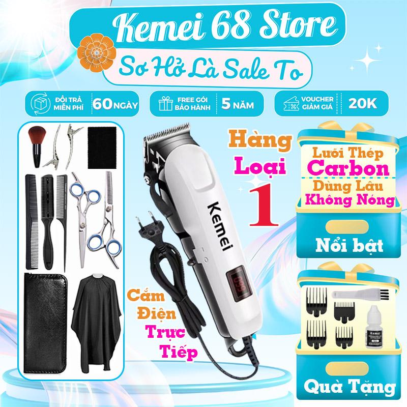  Tông Đơ Cắt Tóc Có Dây Kemei 809C - Tăng Đơ Hớt Tóc Cho Bé Người Lớn Gia Đình Lưỡi Thép Không Gỉ Đã Mài Chuốt 